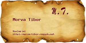 Morva Tibor névjegykártya